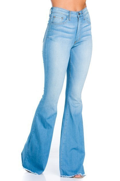 Logan Bell Bottom Jean in Light Blue -Inseam 32