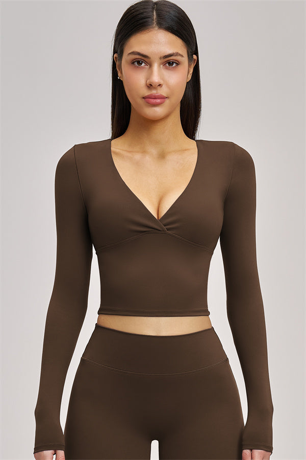 The Swoon Long Sleeve Crop top Shorts 2-Piece Set