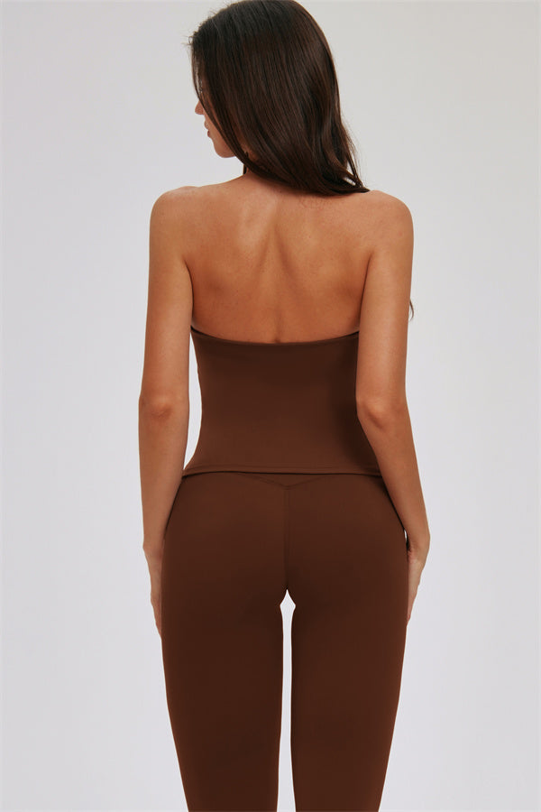The Twirl Halter Tank Top Capri Leggings 2-Piece Set