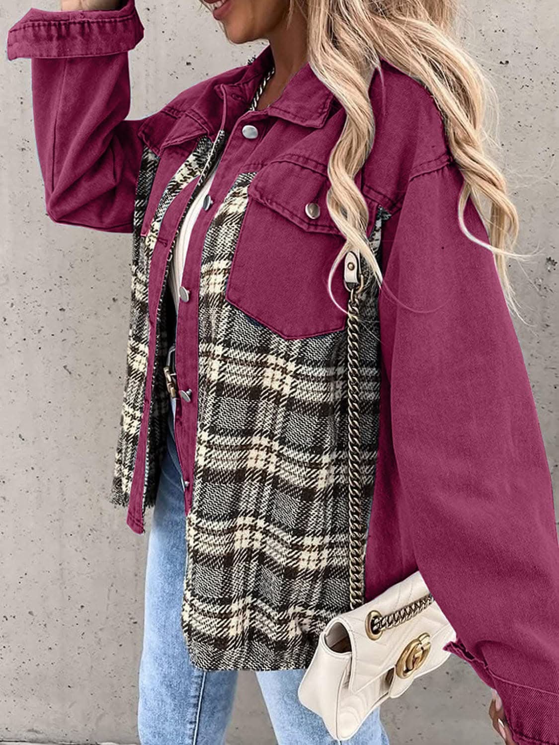 Jacket - Plaid Oversized - Cotton