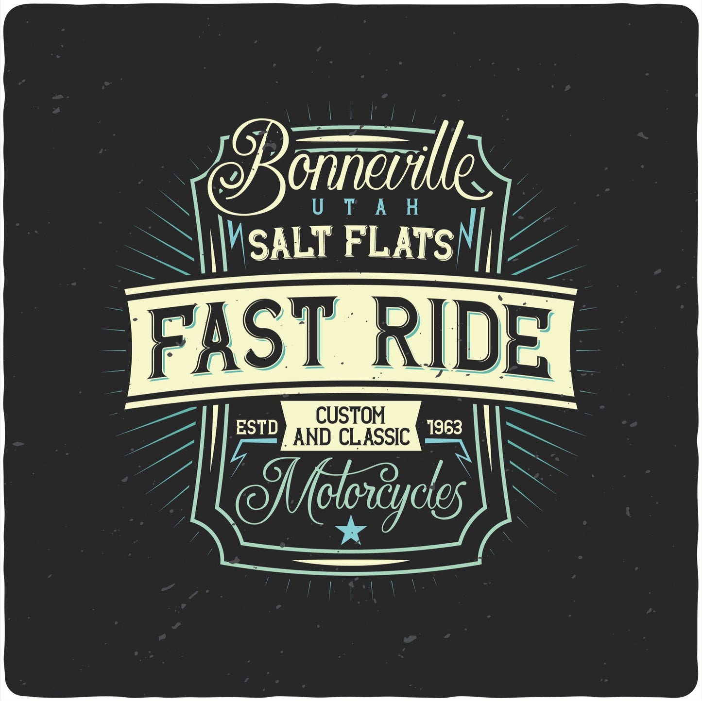 Fast Ride Men's Bamboo Viscose/Organic Cotton Short Sleeve Graphic T-Shirt