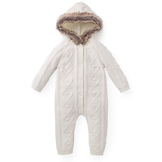 Faux Fur Hooded One Piece