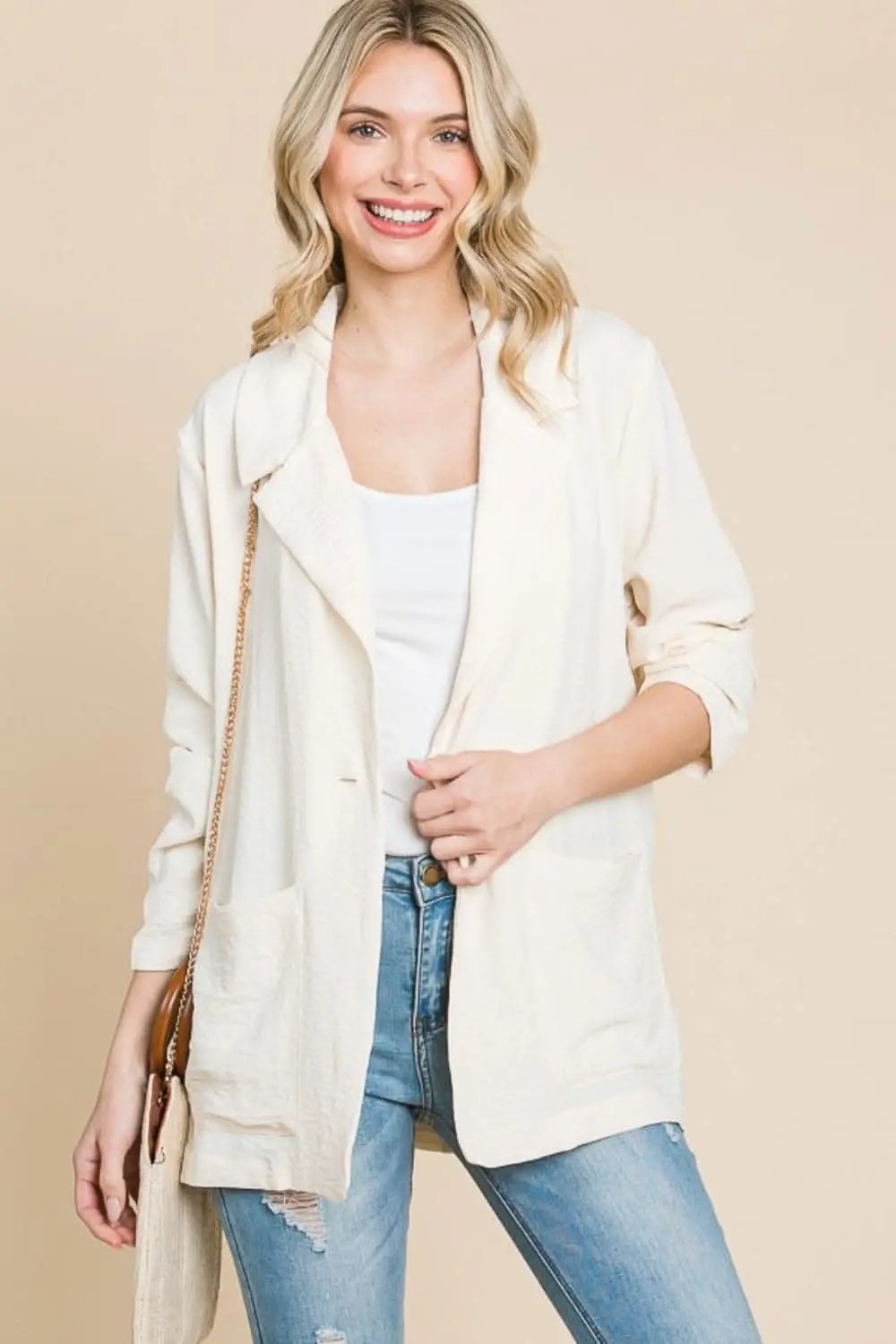 Trendsi Culture Code blazer with pockets