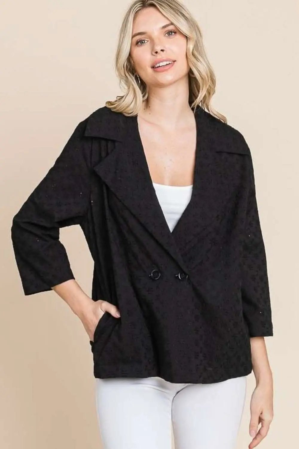 Jacket - Eyelet Detail - Chic Style