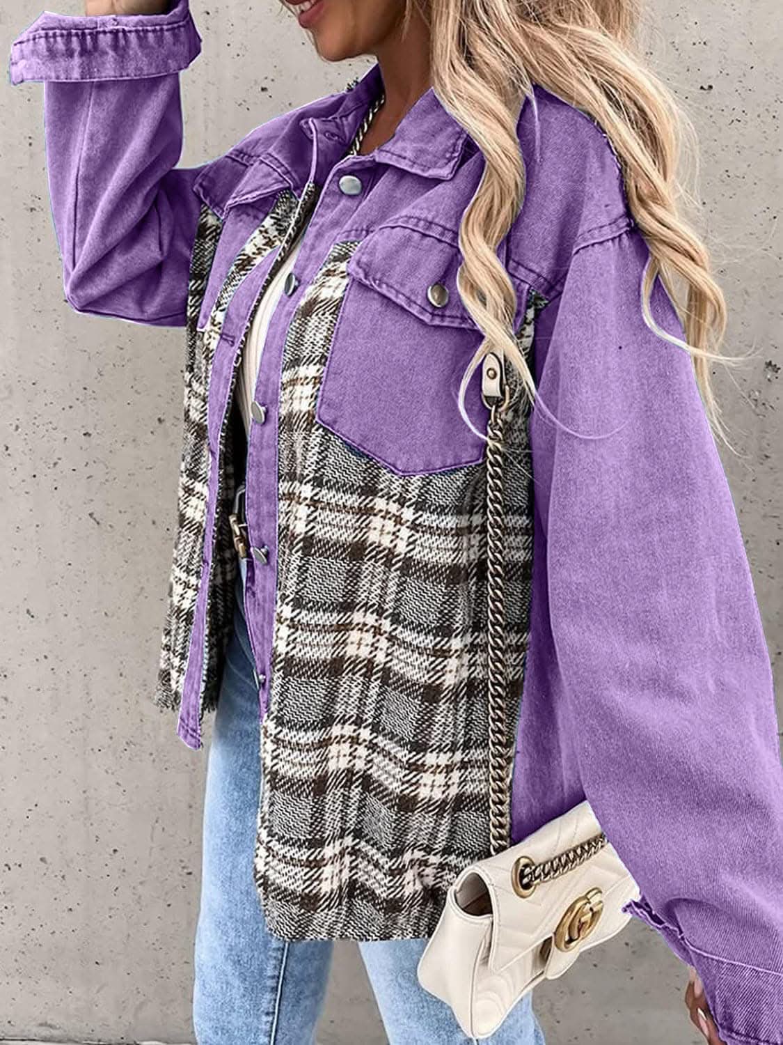 Jacket - Plaid Oversized - Cotton