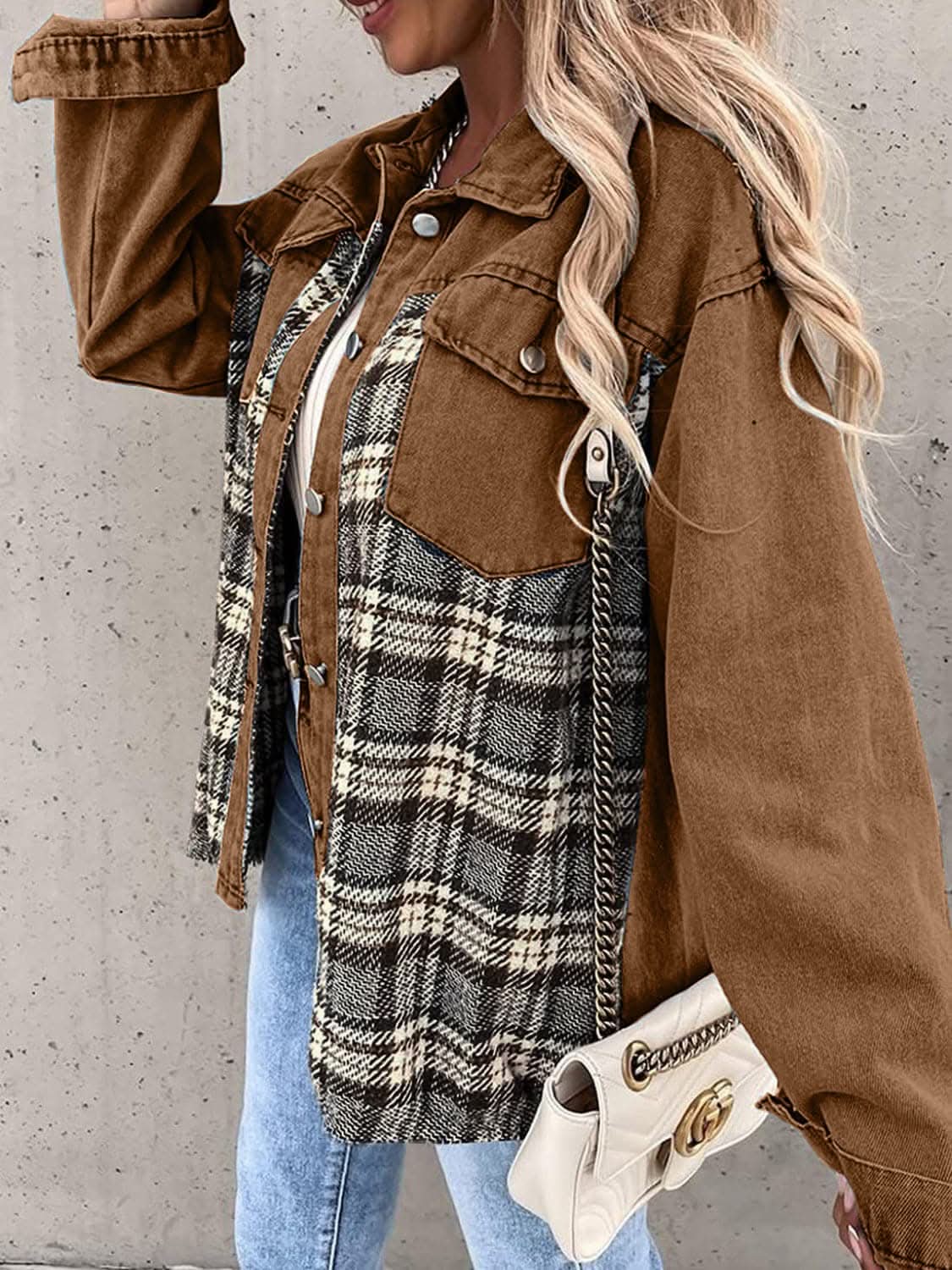Jacket - Plaid Oversized - Cotton