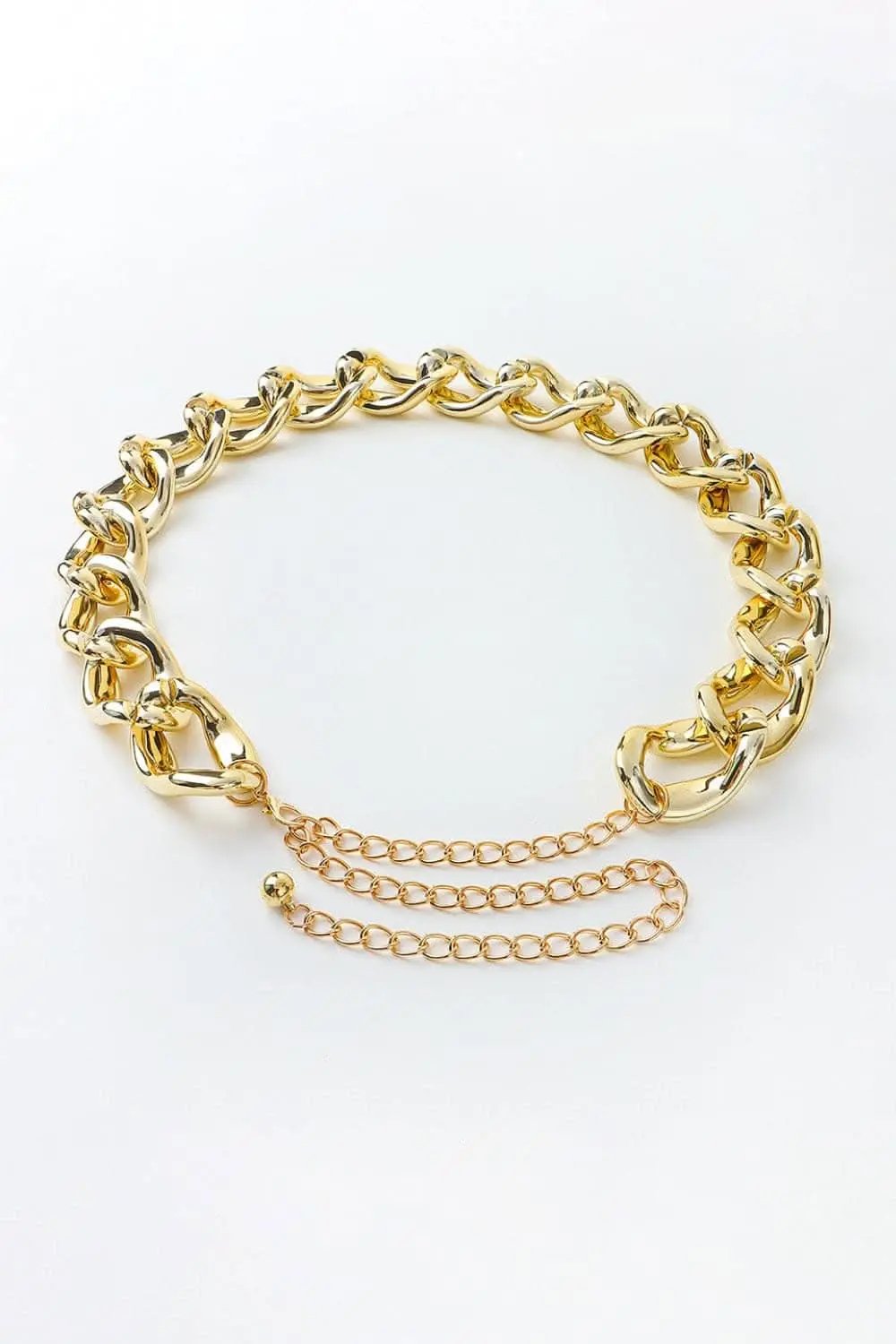Trendsi Chic acrylic curb chain belt 1.2"