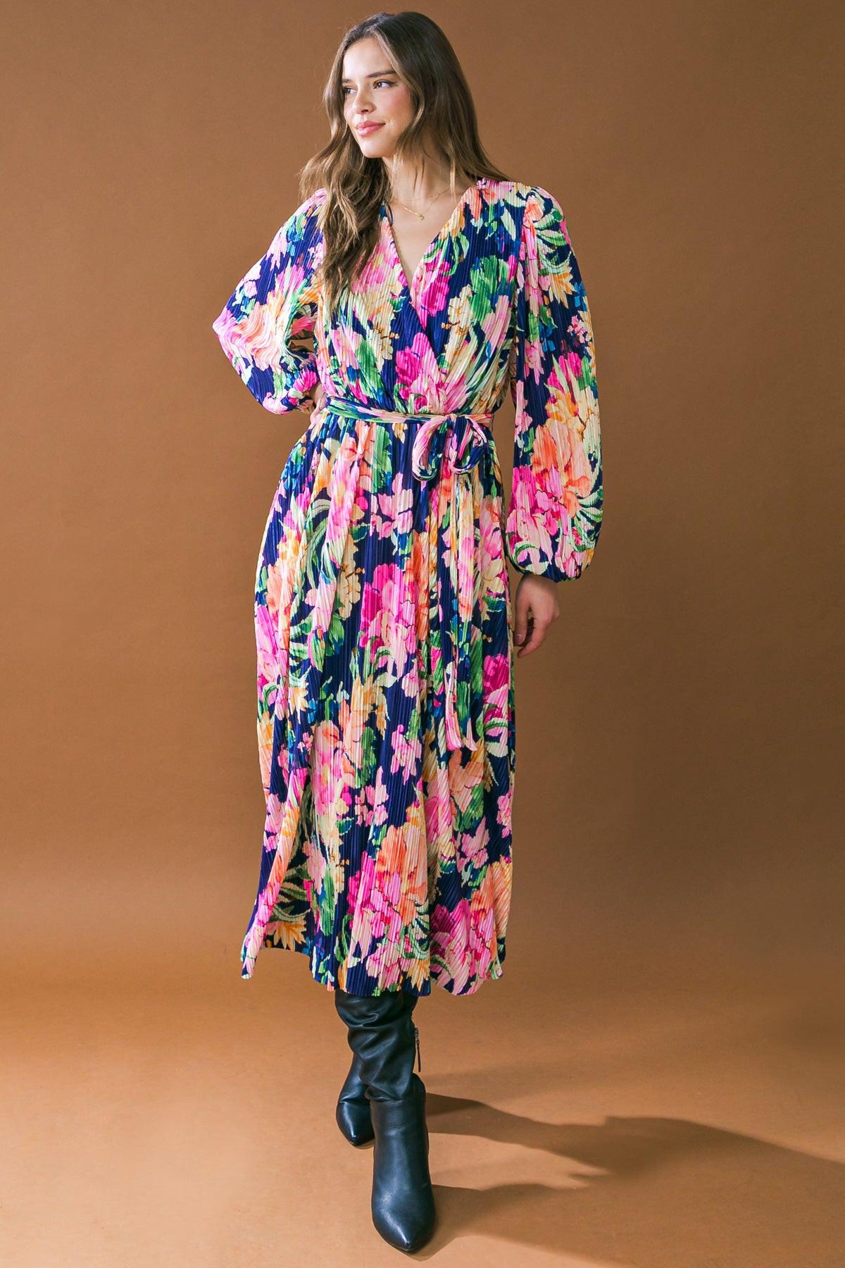 plisse midi dress Breathtaking Moment Woven Plisse Midi Dress