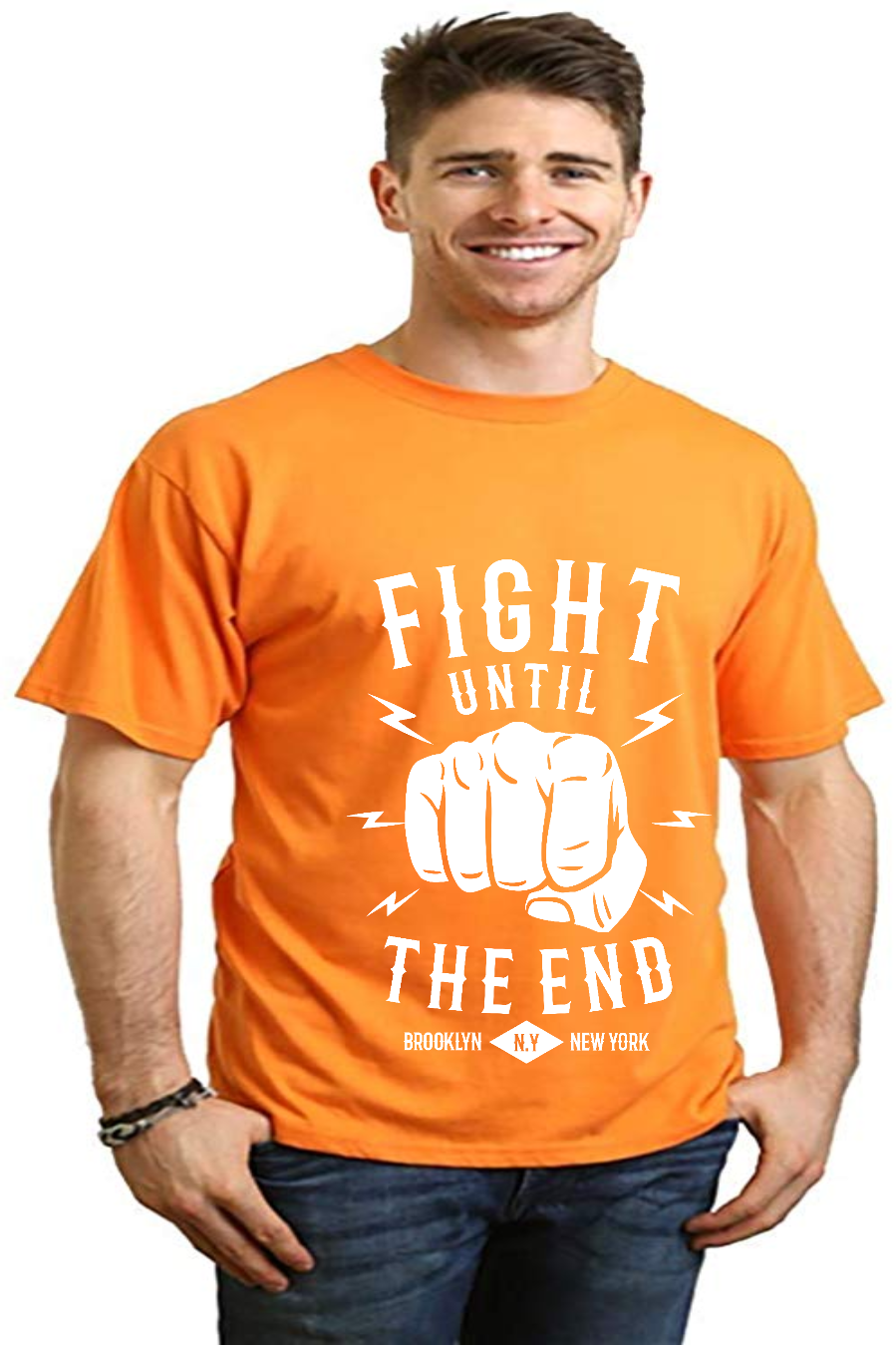 Fight Until Men's Bamboo Viscose/Organic Cotton Short Sleeve Graphic T-Shirt