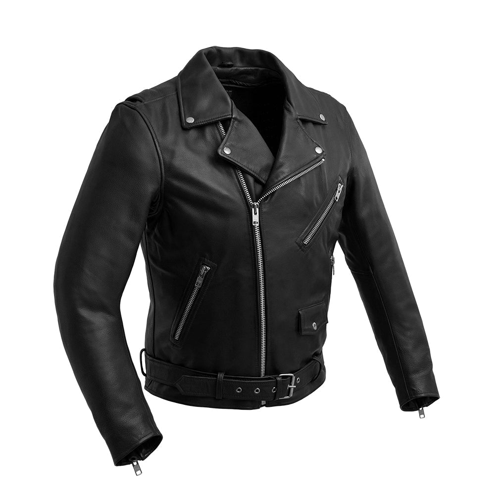Fillmore Men's Motorcycle Leather Jacket Black