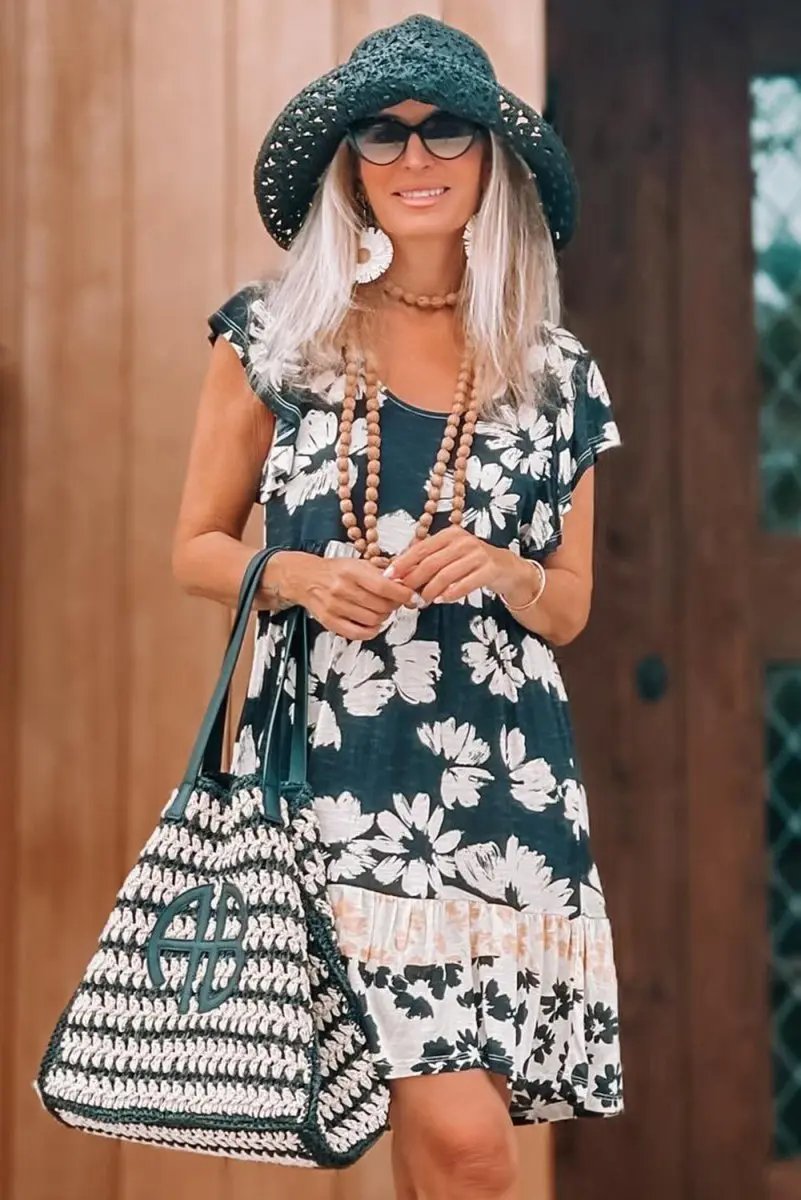 Love Salve Floral Mini Dress Women's Daily Summer A-Line Western Style