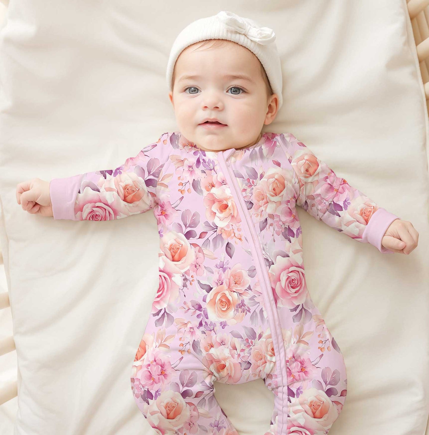 Charlie Play Floral Whispers - Bamboo Lyocell Zippy Romper