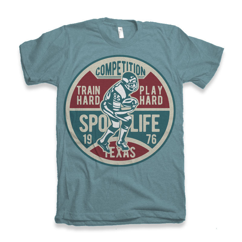 Football Competition Men's Bamboo Viscose/Organic Cotton Short Sleeve Graphic T-Shirt