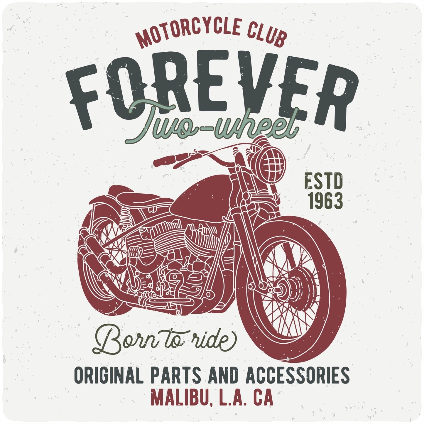 FOREVER TWO WHEEL Men's Bamboo Viscose/Organic Cotton Short Sleeve Graphic T-Shirt