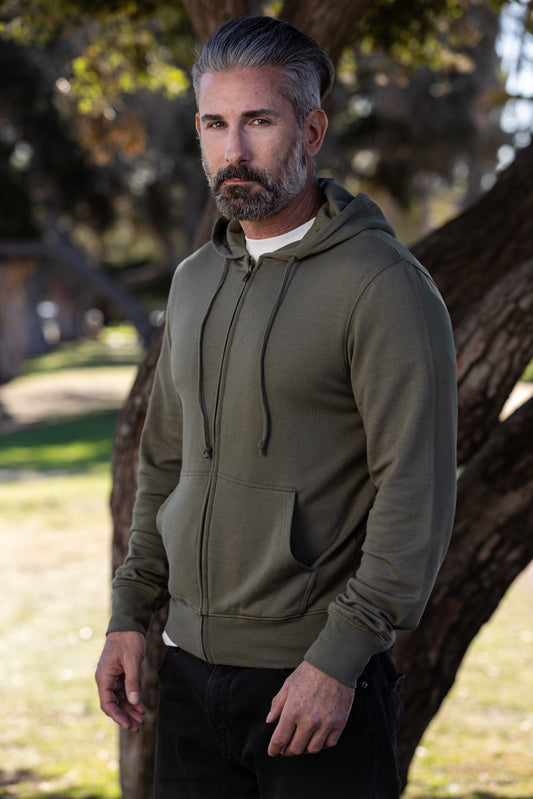Men's Eco-Smart Full-Zip Bamboo Viscose Hoodie