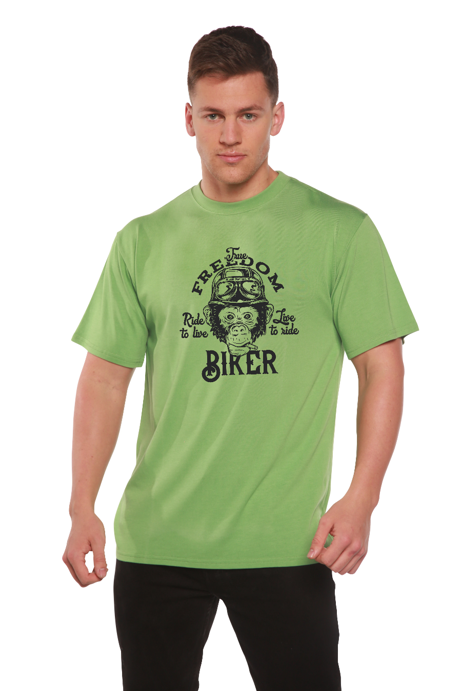 Freedom Biker Men's Bamboo Viscose/Organic Cotton Short Sleeve Graphic T-Shirt