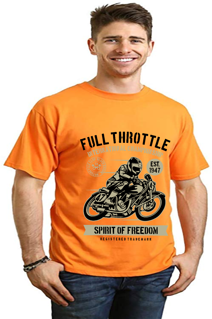 Fuul Throttle Men's Bamboo Viscose/Organic Cotton Short Sleeve Graphic T-Shirt