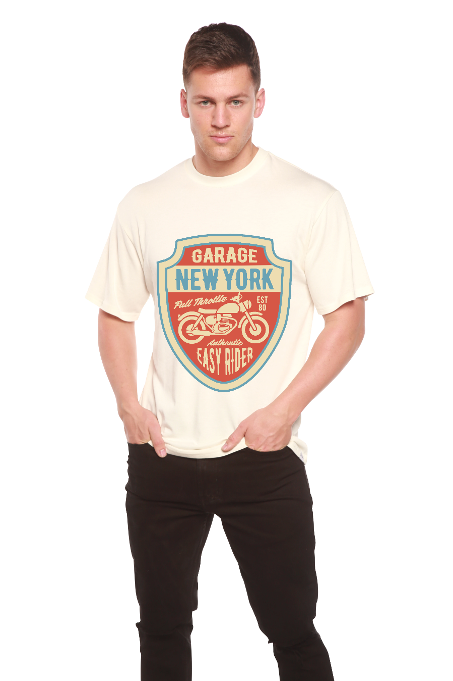 Garage New York Men's Bamboo Viscose/Organic Cotton Short Sleeve Graphic T-Shirt