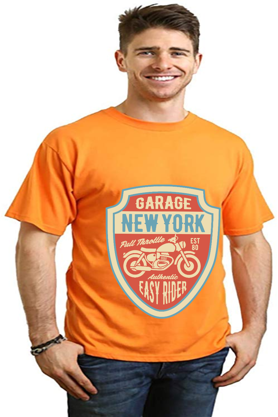 Garage New York Men's Bamboo Viscose/Organic Cotton Short Sleeve Graphic T-Shirt