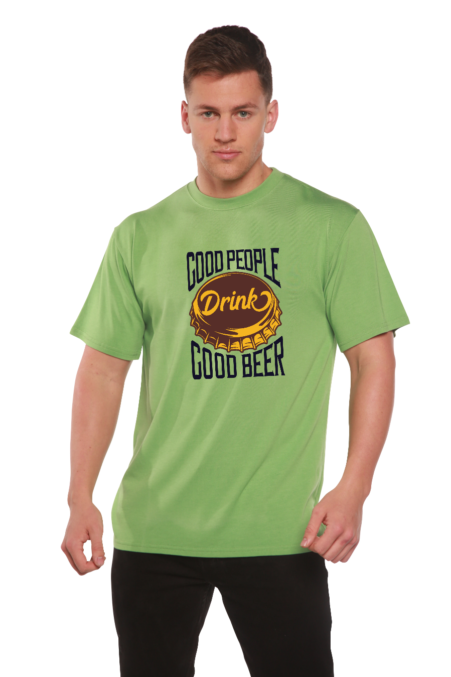 Good People Men's Bamboo Viscose/Organic Cotton Short Sleeve Graphic T-Shirt