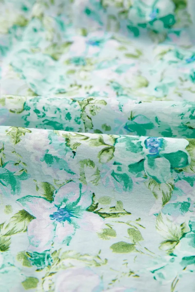 Women's Maxi Dress - Green Floral Lace - Southern Belle Wedding Style