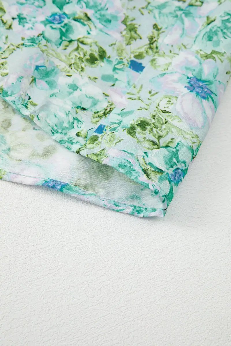 Women's Maxi Dress - Green Floral Lace - Southern Belle Wedding Style