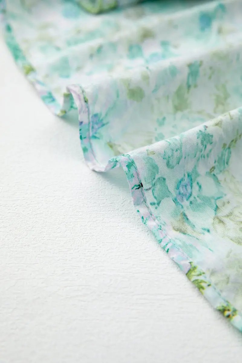 Women's Maxi Dress - Green Floral Lace - Southern Belle Wedding Style