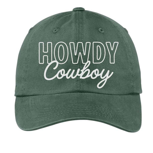 Howdy Cowboy Stacked Baseball Cap