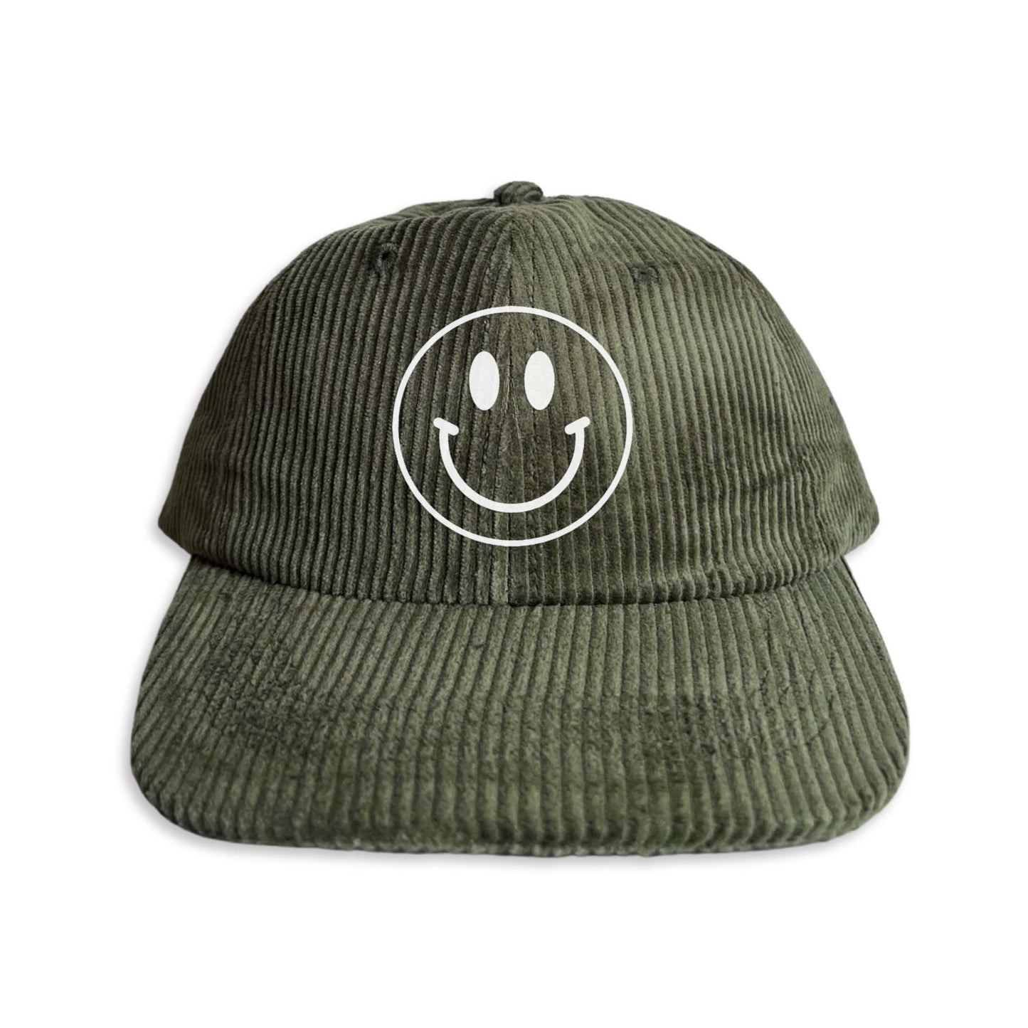 Smiley Face Corduroy Cap