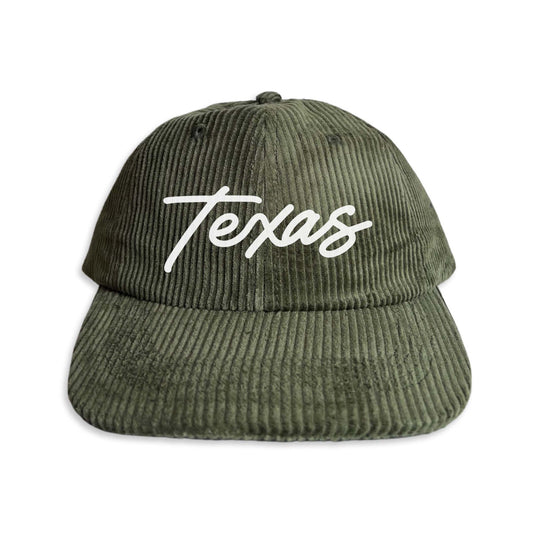 Texas Cursive Corduroy Cap
