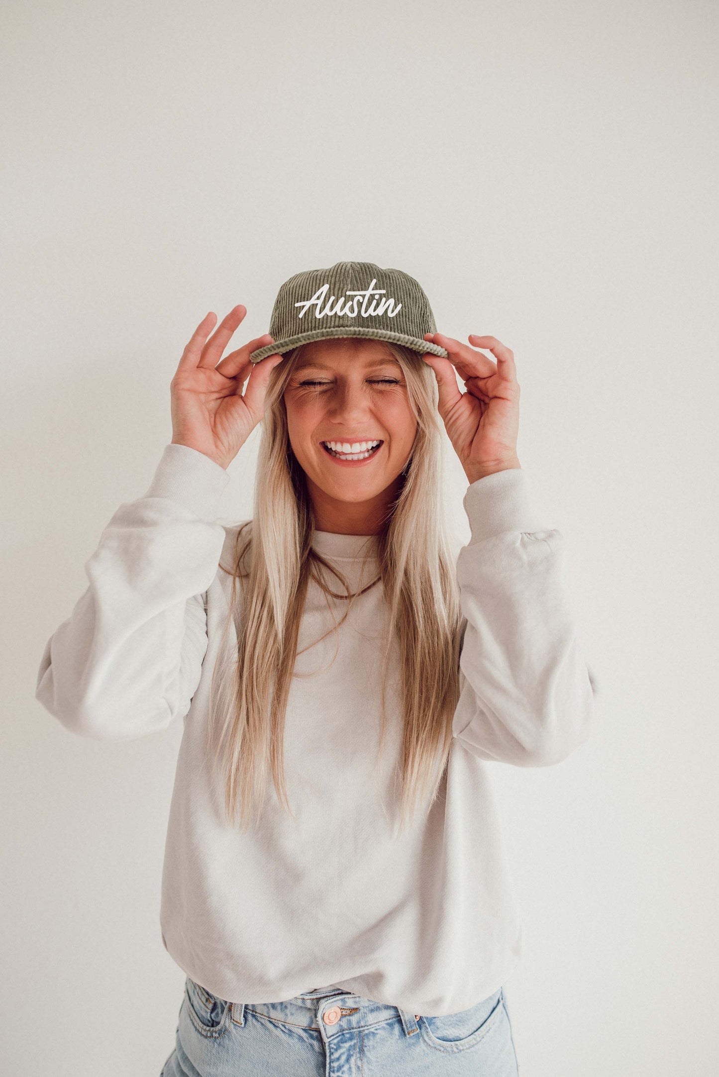 Austin Cursive Corduroy Cap