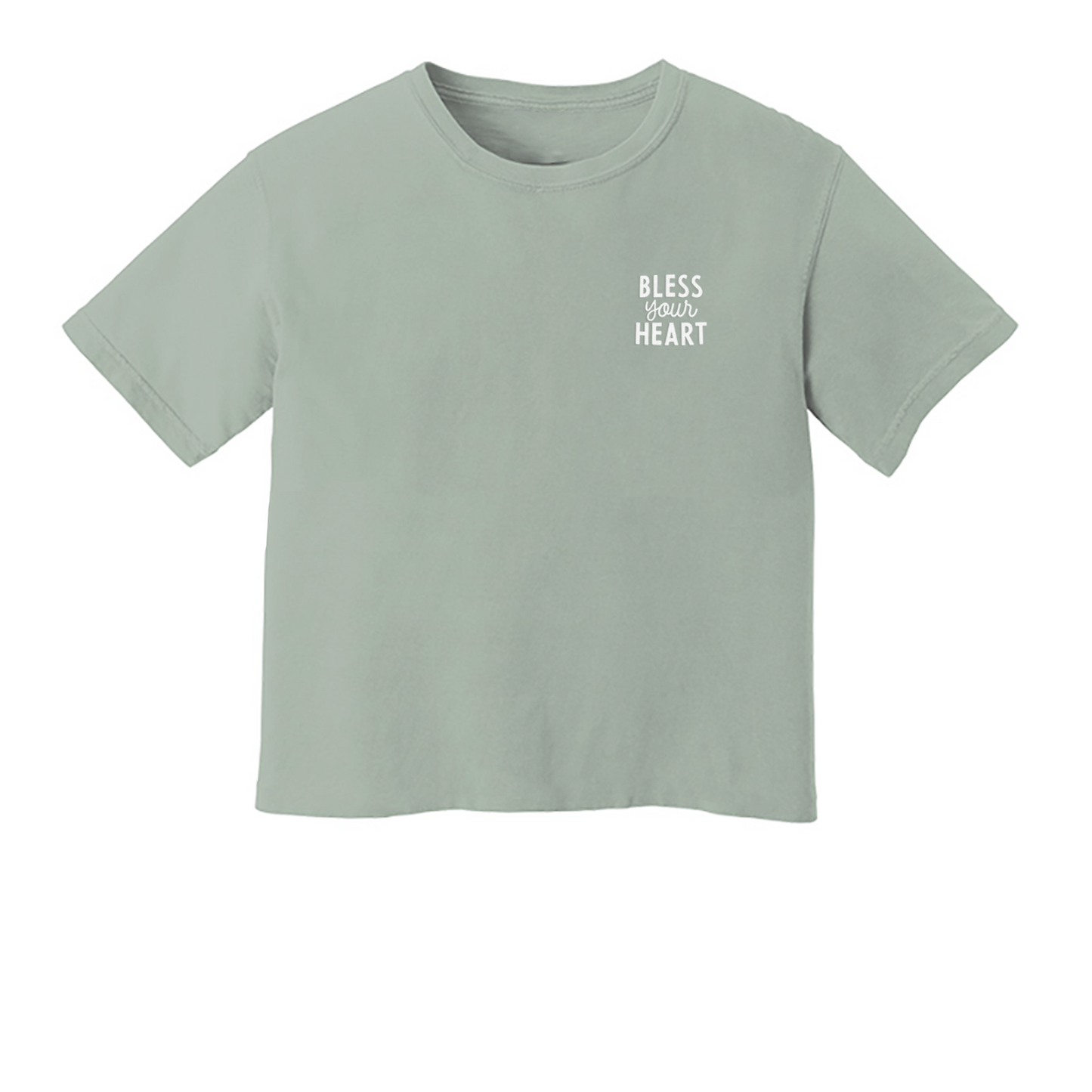 Bless Your Heart Washed Crop Tee