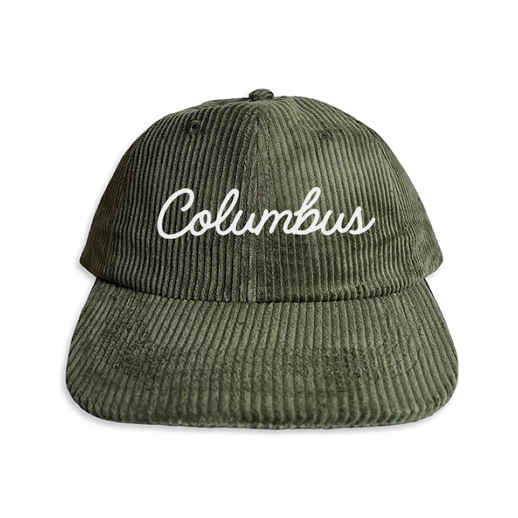 Columbus Cursive Corduroy Cap