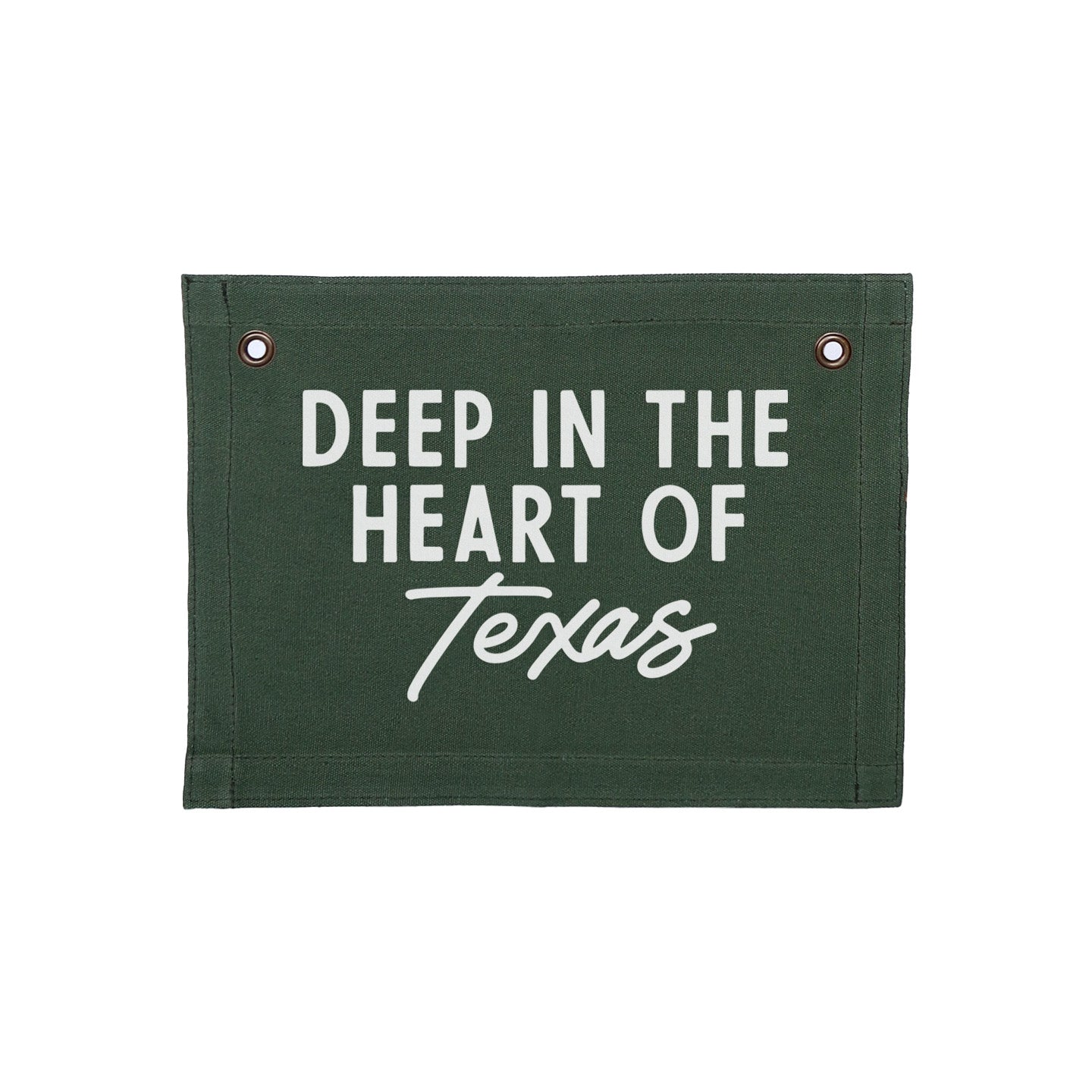 Deep in the heart of Texas Small Canvas Flag