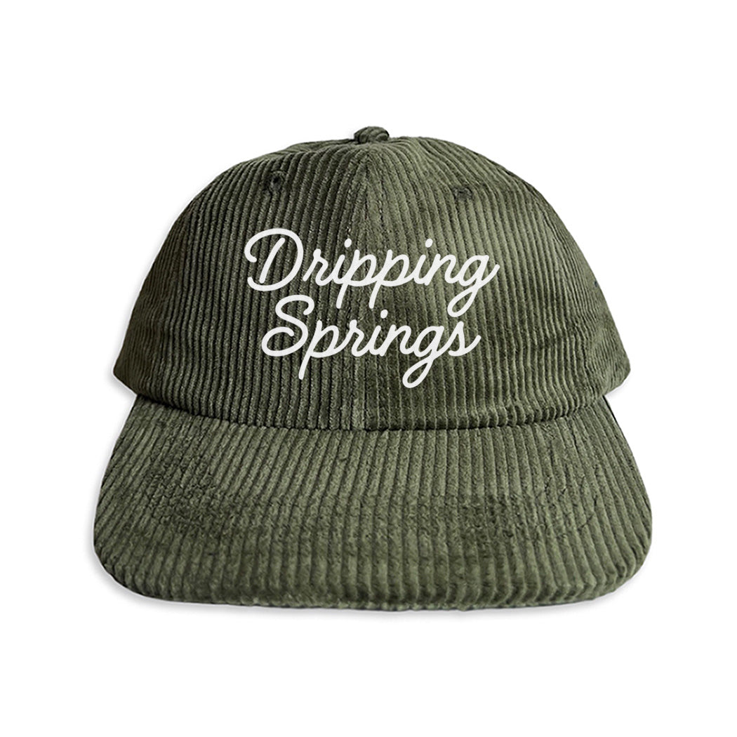 Dripping Springs Cursive Corduroy Cap