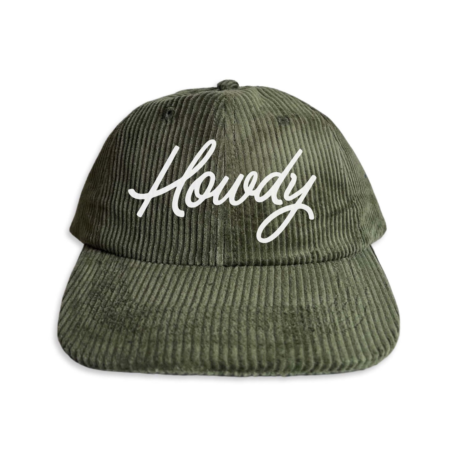 Howdy Cursive Corduroy Cap