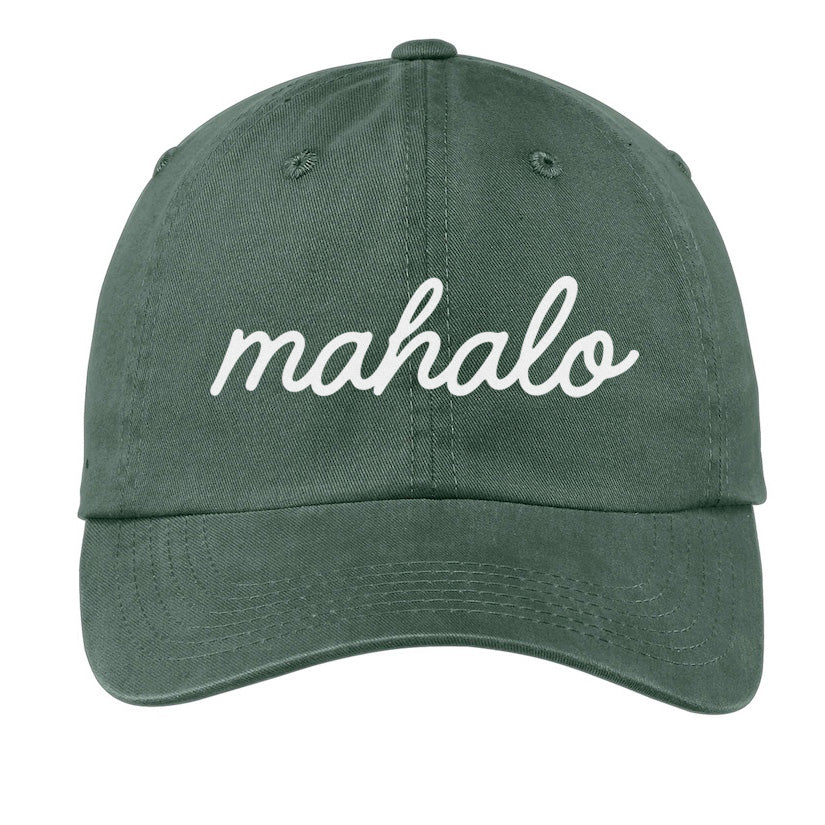 Mahalo Cursive Baseball Cap