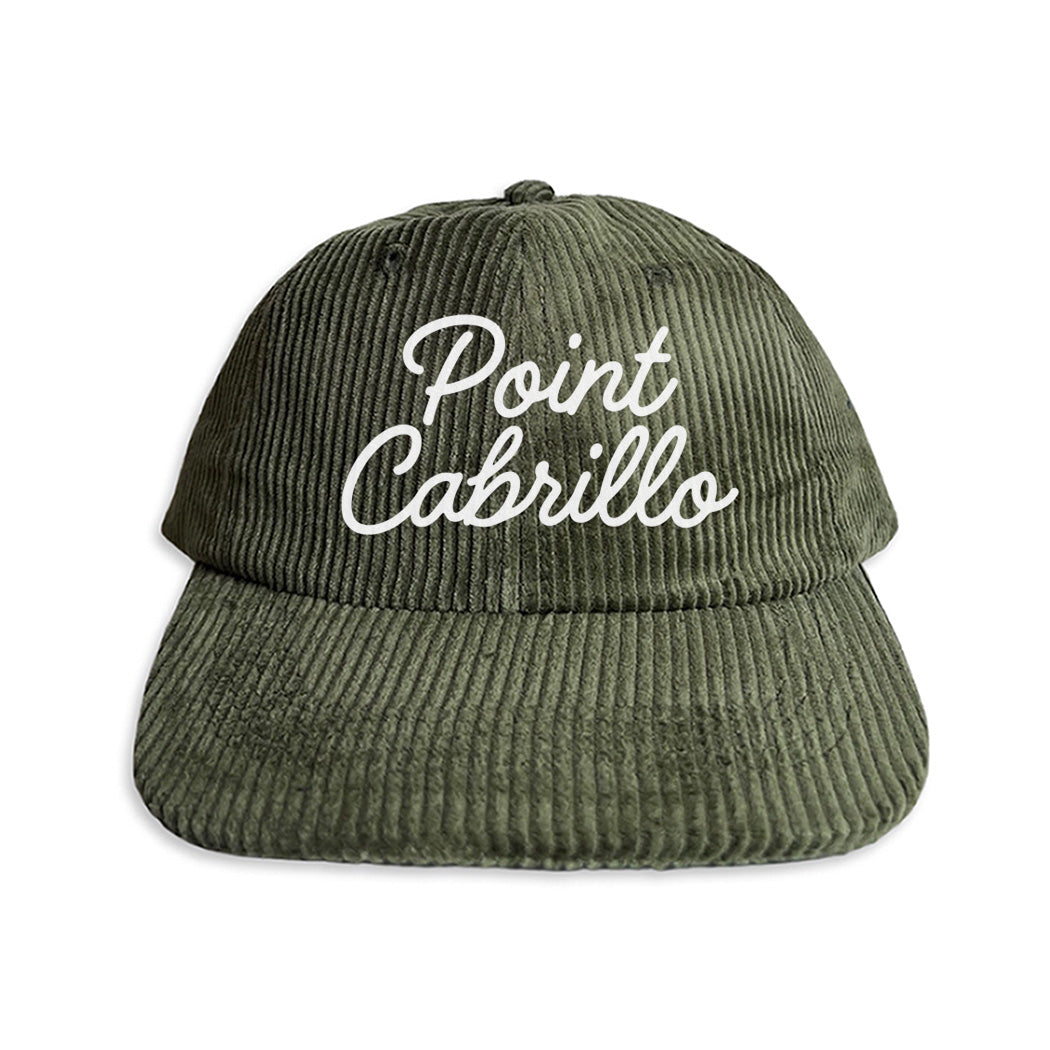 Point Cabrillo Cursive Corduroy Cap