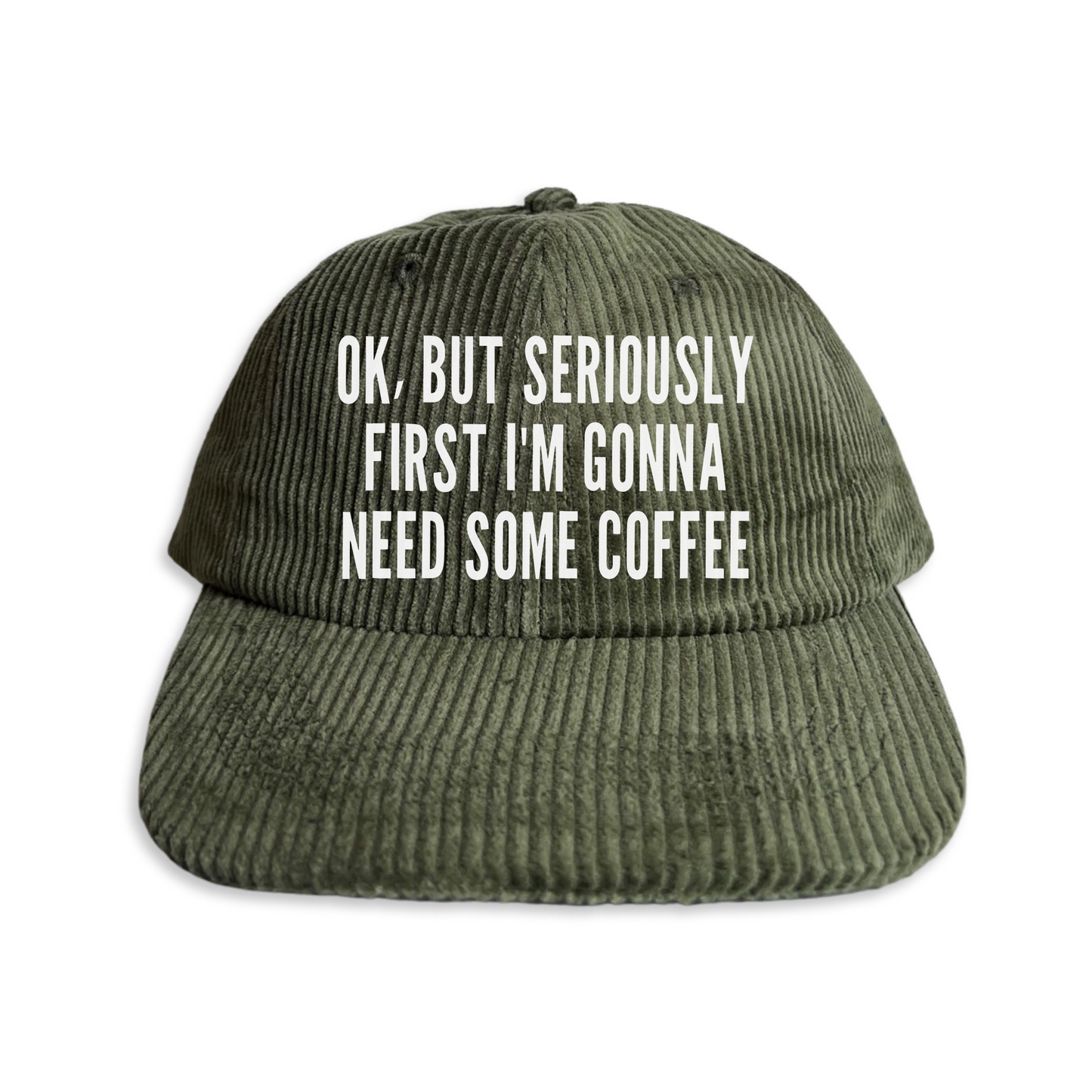 But First Coffee Corduroy Cap