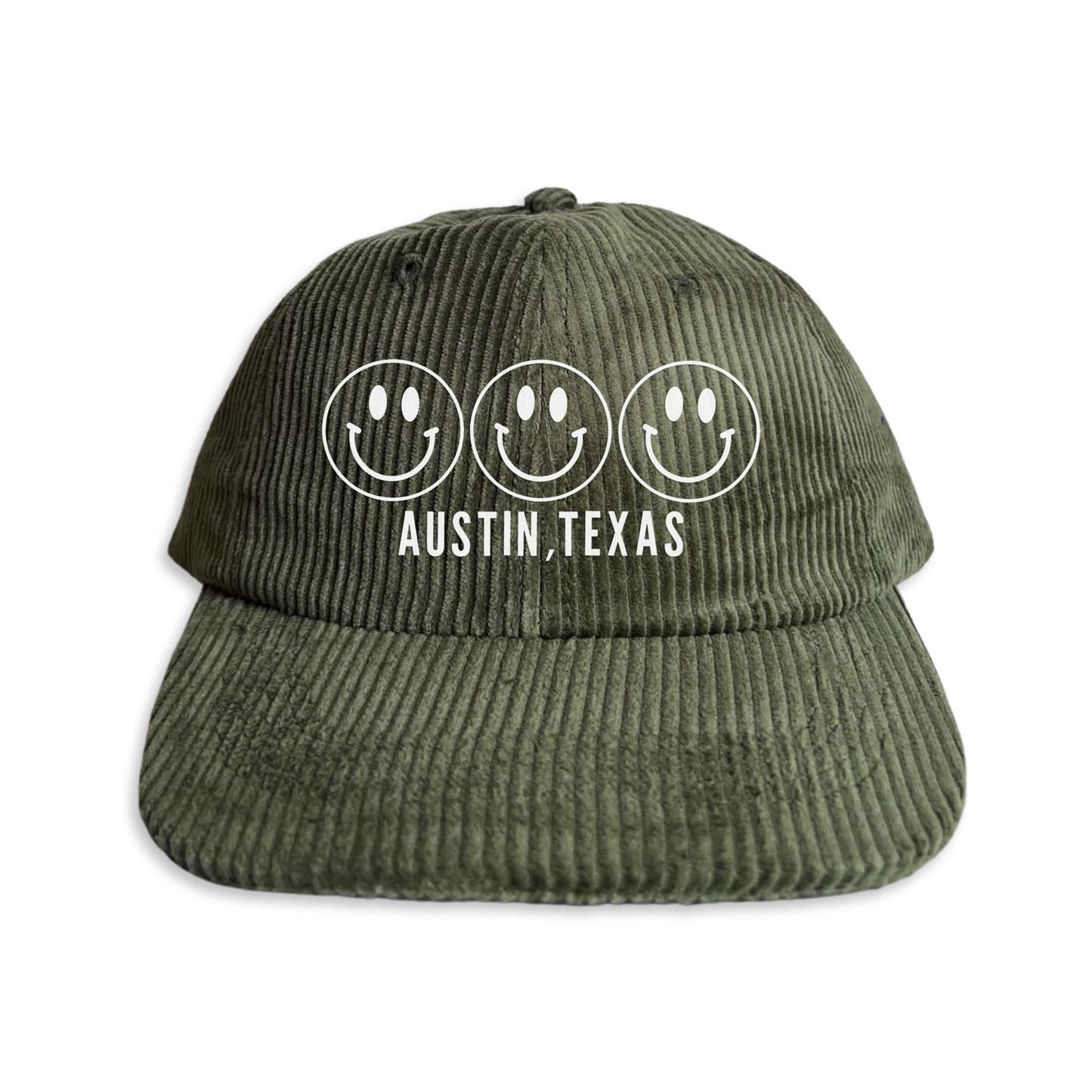 Smile Austin Texas Corduroy Cap