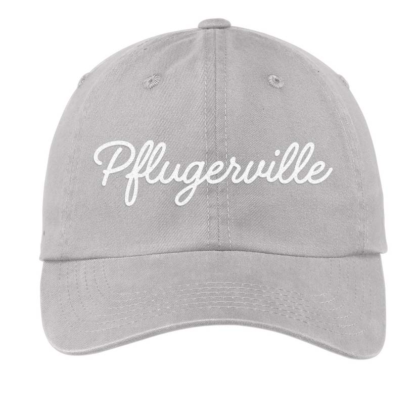 Pflugerville Cursive Baseball Cap