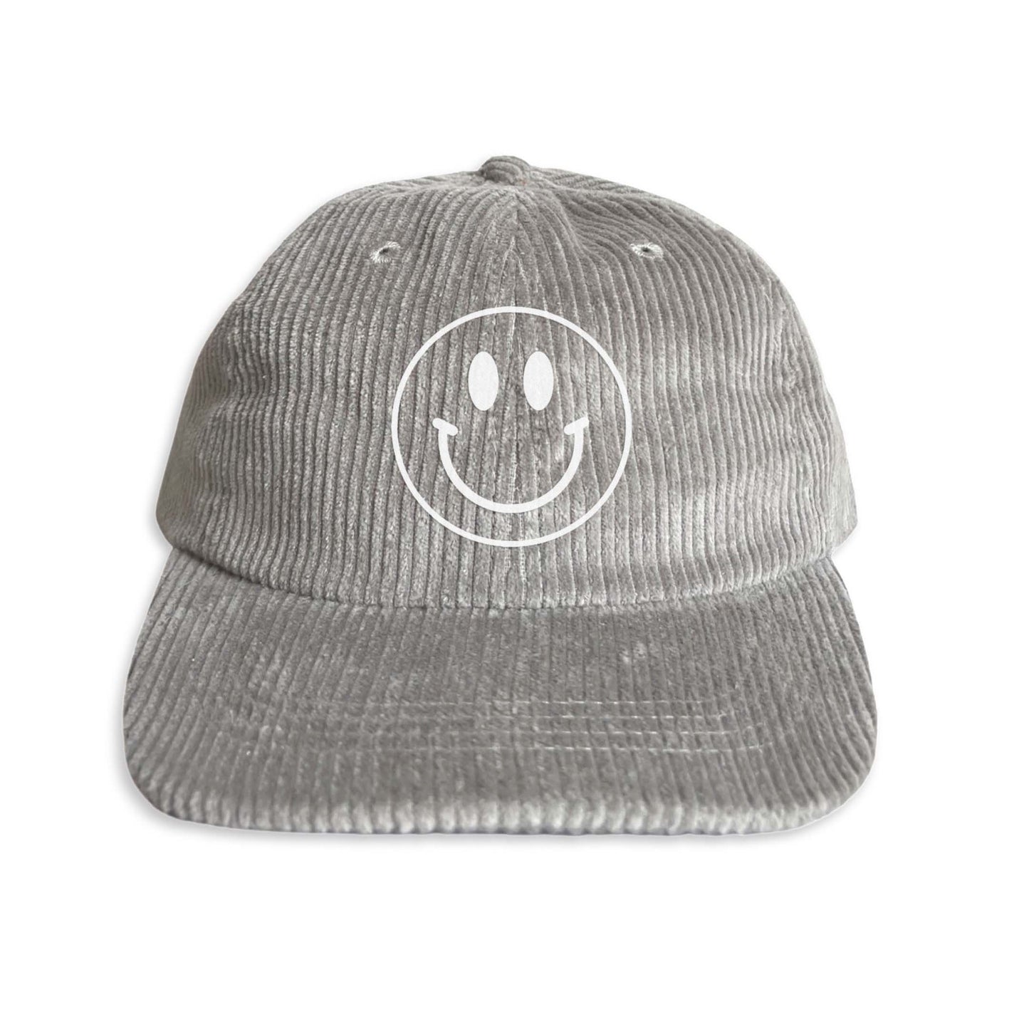 Smiley Face Corduroy Cap