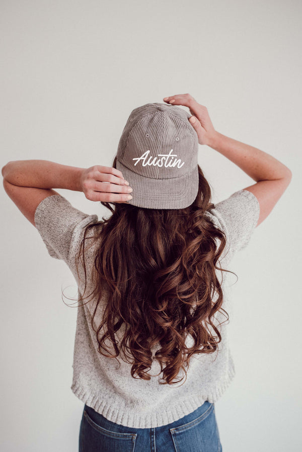 Austin Cursive Corduroy Cap