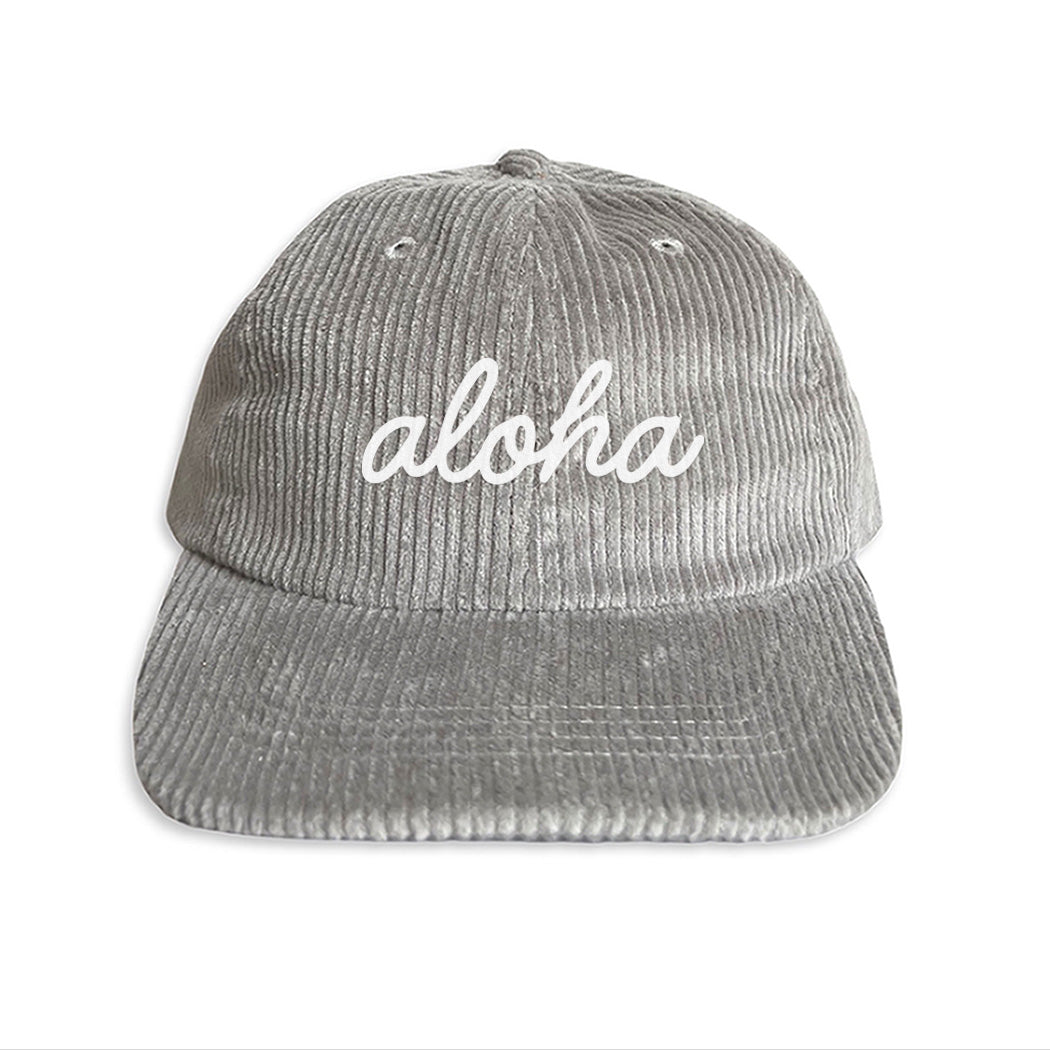 Aloha Cursive Corduroy Cap