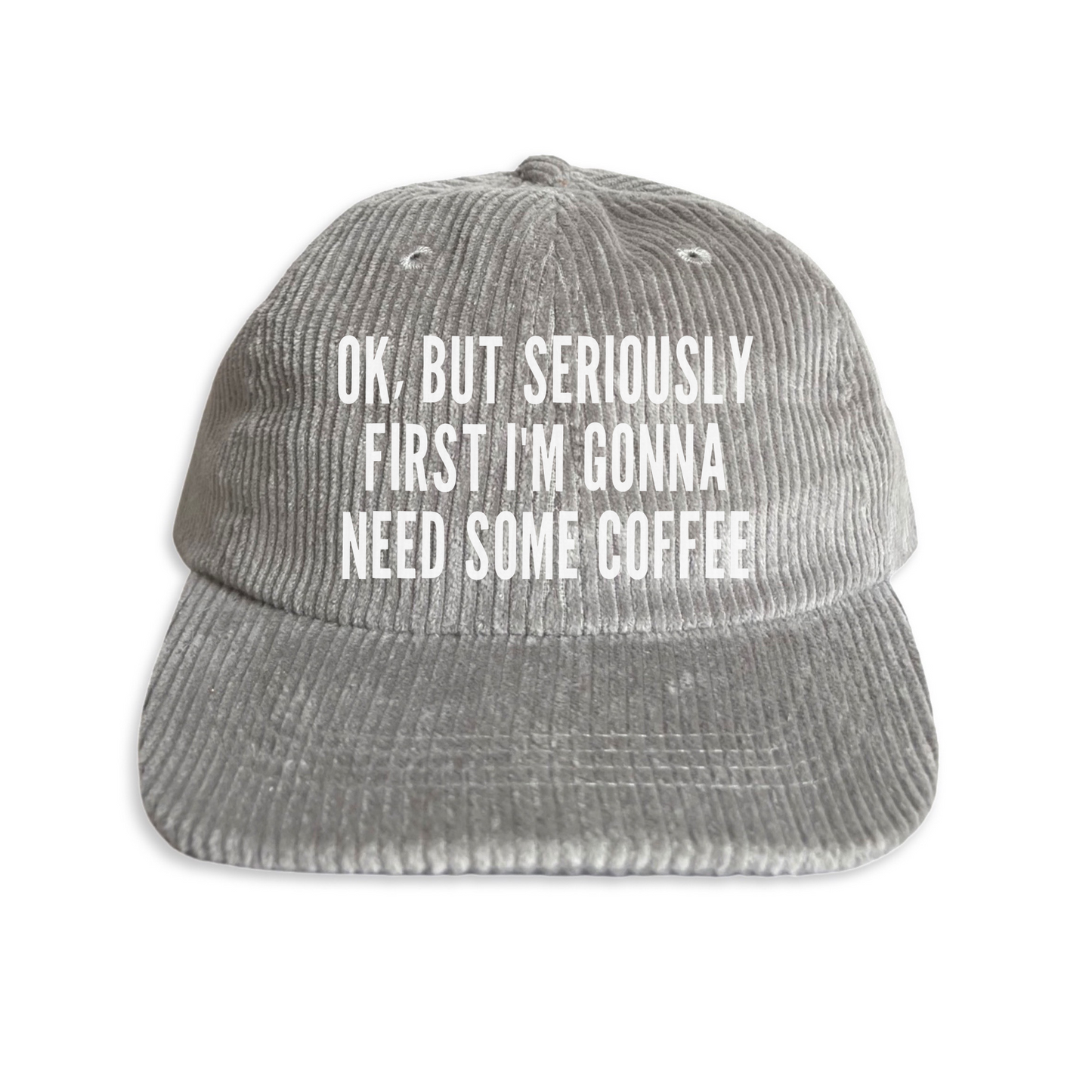 But First Coffee Corduroy Cap