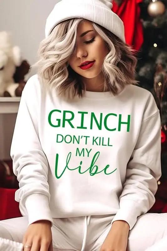 Color Bear Grinch Graphic Sweatshirt Unisex Holiday Style Cozy Pullover