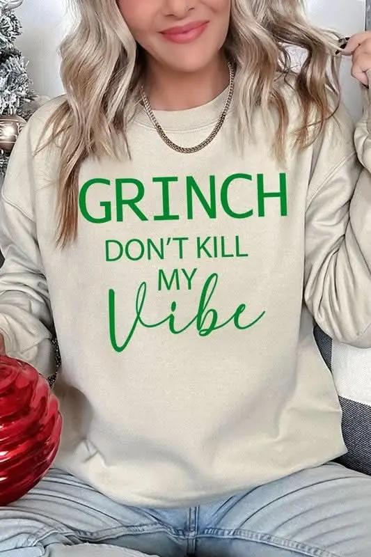Color Bear Grinch Graphic Sweatshirt Unisex Holiday Style Cozy Pullover