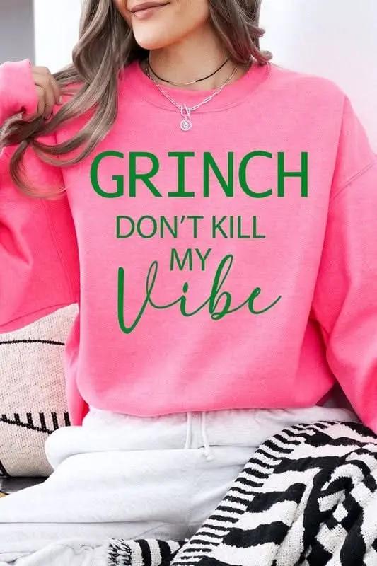Color Bear Grinch Graphic Sweatshirt Unisex Holiday Style Cozy Pullover