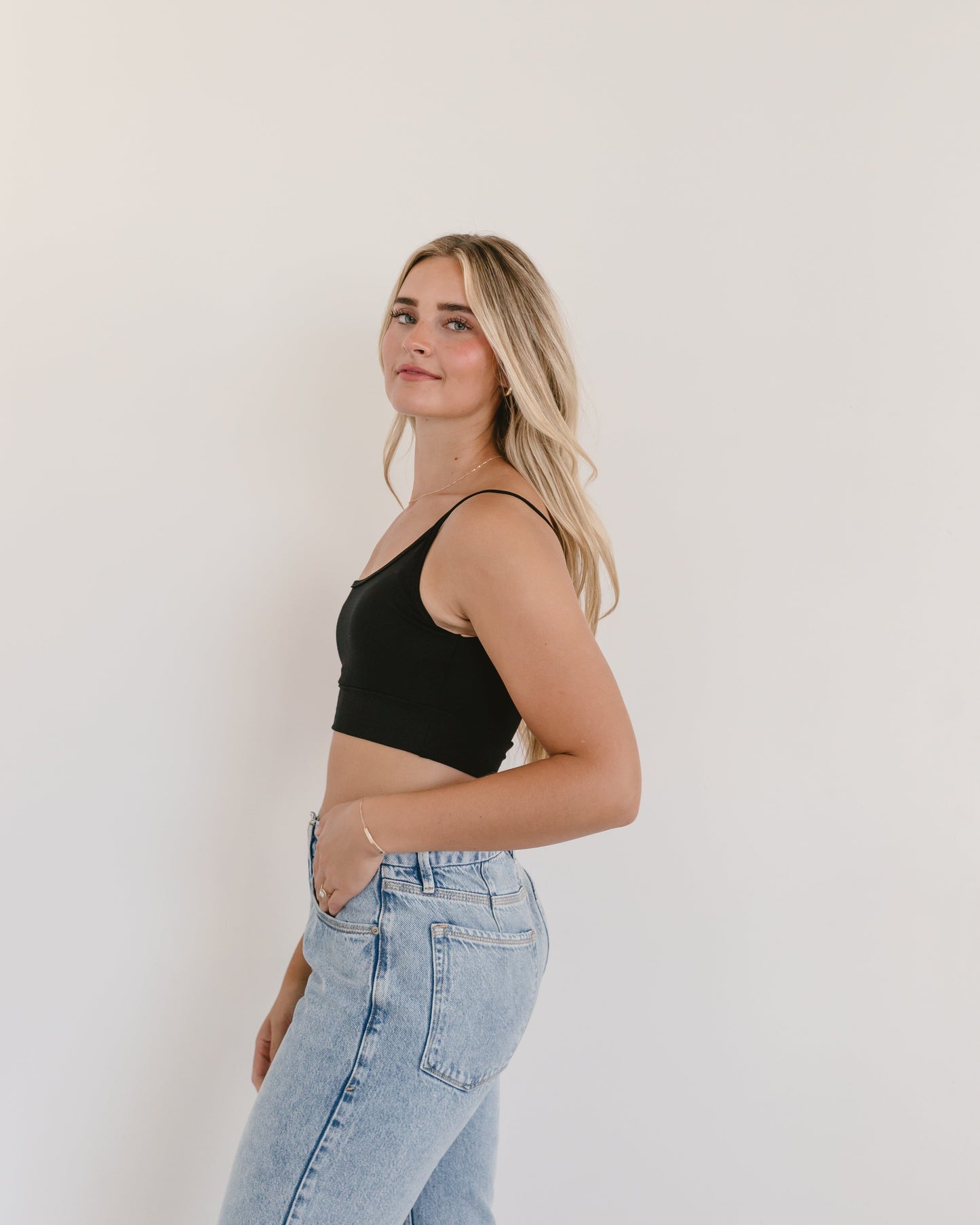 Spaghetti Strap Cami Halftee