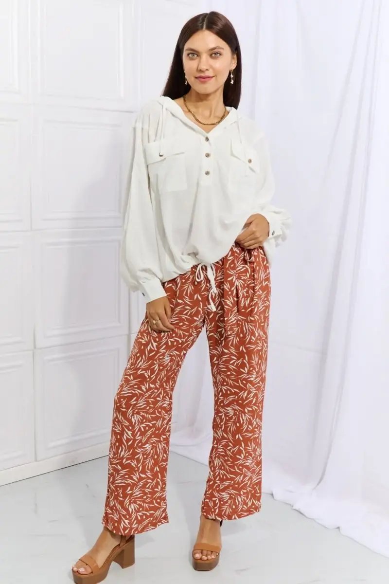 Lovesalve WS Heimish Red Orange Geometric Pants Women's Casual Trousers - Comfy & Stylish